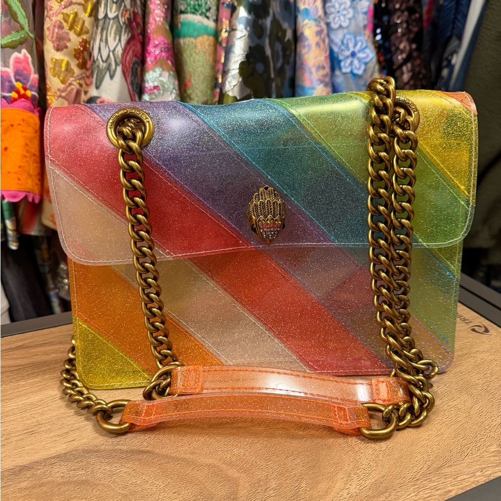 Kurt Geiger London Large Kensington Rainbow Vinyl Purse